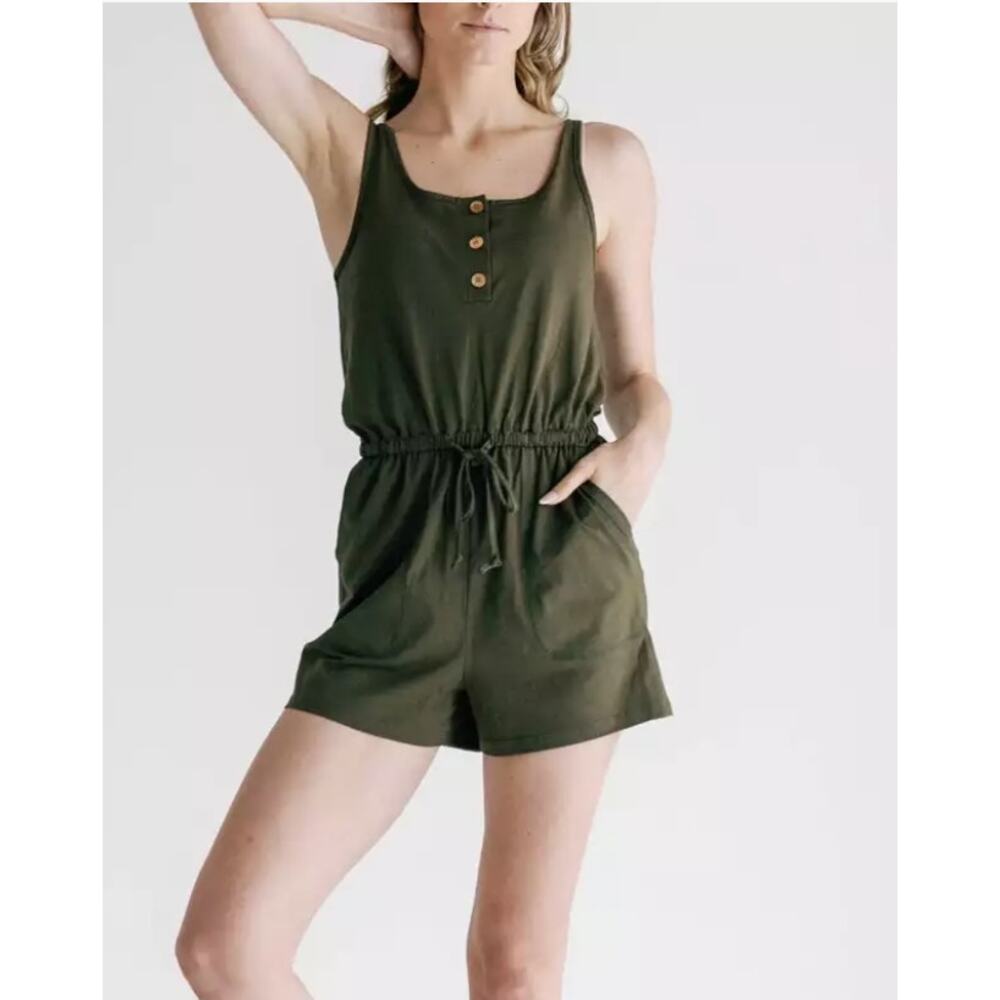 Olive Green Sleeveless Jumpsuit